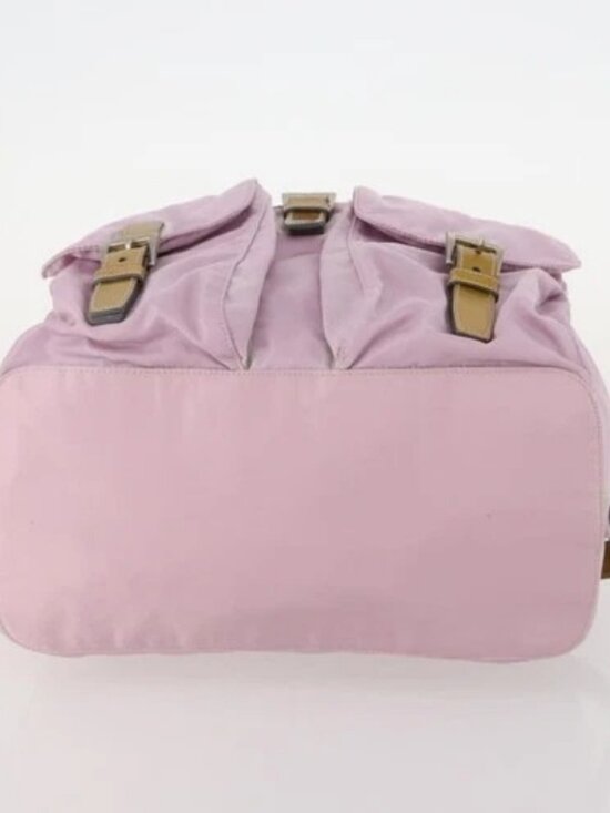 PRADA Backpack Nylon Pink Silver Auth LNZ309 main image 7